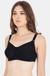 Floret Double Layered  Non Wired Full Coverage Super Support Bra - Black Tomato — thumbnail 10