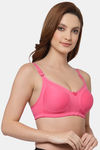 Floret Double Layered  Non Wired Full Coverage Super Support Bra - Black Tomato — thumbnail 3