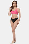 Floret Double Layered  Non Wired Full Coverage Super Support Bra - Black Tomato — thumbnail 6