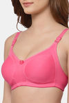 Floret Double Layered  Non Wired Full Coverage Super Support Bra - Black Tomato — thumbnail 7