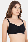 Floret Double Layered  Non Wired Full Coverage Super Support Bra - Black Tomato — thumbnail 9