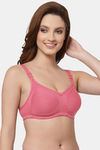 Floret Double Layered  Non Wired Full Coverage Super Support Bra - China Rose Marigold — thumbnail 3