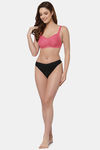 Floret Double Layered  Non Wired Full Coverage Super Support Bra - China Rose Marigold — thumbnail 6
