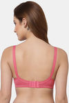 Floret Double Layered  Non Wired Full Coverage Super Support Bra - China Rose Skin — thumbnail 10