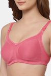 Floret Double Layered  Non Wired Full Coverage Super Support Bra - China Rose Skin — thumbnail 12