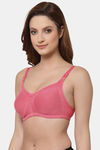 Floret Double Layered  Non Wired Full Coverage Super Support Bra - China Rose Skin — thumbnail 9