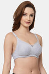 Floret Double Layered  Non Wired Full Coverage Super Support Bra - Cool Grey Cool Grey — thumbnail 3
