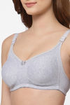 Floret Double Layered  Non Wired Full Coverage Super Support Bra - Cool Grey Cool Grey — thumbnail 7