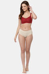 Floret Double Layered  Non Wired Full Coverage Super Support Bra - Magenta Merlot — thumbnail 12