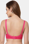 Floret Double Layered  Non Wired Full Coverage Super Support Bra - Magenta Robin Blue — thumbnail 11