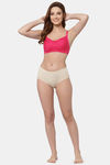 Floret Double Layered  Non Wired Full Coverage Super Support Bra - Magenta Robin Blue — thumbnail 12