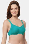 Floret Double Layered  Non Wired Full Coverage Super Support Bra - Magenta Robin Blue — thumbnail 3