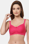 Floret Double Layered  Non Wired Full Coverage Super Support Bra - Magenta Robin Blue — thumbnail 8