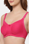 Floret Double Layered  Non Wired Full Coverage Super Support Bra - Magenta Skin — thumbnail 7