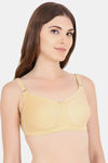 Floret Double Layered  Non Wired Full Coverage Super Support Bra - Magenta Skin — thumbnail 9