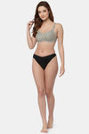 Floret Double Layered  Non Wired Full Coverage Super Support Bra - Marigold Iceberg — thumbnail 12