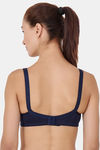 Floret Double Layered  Non Wired Full Coverage Super Support Bra - Marigold Navy — thumbnail 11
