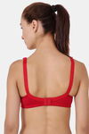 Floret Double Layered  Non Wired Full Coverage Super Support Bra - Marigold Red — thumbnail 11