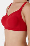 Floret Double Layered  Non Wired Full Coverage Super Support Bra - Marigold Red — thumbnail 13