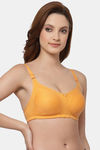 Floret Double Layered  Non Wired Full Coverage Super Support Bra - Marigold Red — thumbnail 3