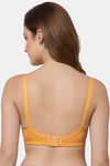 Floret Double Layered  Non Wired Full Coverage Super Support Bra - Marigold Red — thumbnail 5