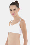 Floret Double Layered  Non Wired Full Coverage Super Support Bra - Marigold White — thumbnail 11
