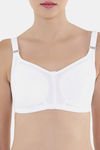 Floret Double Layered  Non Wired Full Coverage Super Support Bra - Marigold White — thumbnail 12