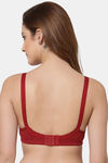 Floret Double Layered  Non Wired Full Coverage Super Support Bra - Merlot Skin — thumbnail 5