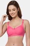 Floret Double Layered  Non Wired Full Coverage Super Support Bra - Merlot Tomato — thumbnail 2
