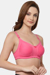 Floret Double Layered  Non Wired Full Coverage Super Support Bra - Merlot Tomato — thumbnail 3