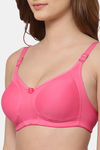 Floret Double Layered  Non Wired Full Coverage Super Support Bra - Merlot Tomato — thumbnail 7