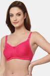 Floret Double Layered  Non Wired Full Coverage Super Support Bra - Nude Magenta — thumbnail 10