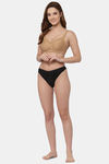 Floret Double Layered  Non Wired Full Coverage Super Support Bra - Nude Navy — thumbnail 6
