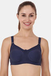Floret Double Layered  Non Wired Full Coverage Super Support Bra - Nude Navy — thumbnail 8