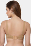 Floret Double Layered  Non Wired Full Coverage Super Support Bra - Nude Red — thumbnail 5