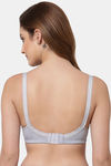 Floret Double Layered  Non Wired Full Coverage Super Support Bra - Pink Cool Grey — thumbnail 5