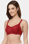 Floret Double Layered  Non Wired Full Coverage Super Support Bra - Pink Merlot — thumbnail 4