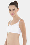 Floret Double Layered  Non Wired Full Coverage Super Support Bra - Pink White — thumbnail 11