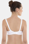 Floret Double Layered  Non Wired Full Coverage Super Support Bra - Pink White — thumbnail 12