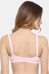 Floret Double Layered  Non Wired Full Coverage Super Support Bra - Pink White — thumbnail 5