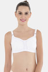 Floret Double Layered  Non Wired Full Coverage Super Support Bra - Pink White — thumbnail 9
