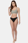 Floret Double Layered  Non Wired Full Coverage Super Support Bra - Robin Blue Iceberg — thumbnail 6