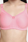 Floret Double Layered  Non Wired Full Coverage Super Support Bra - Rose Red — thumbnail 11