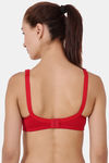 Floret Double Layered  Non Wired Full Coverage Super Support Bra - Rose Red — thumbnail 5