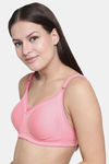 Floret Double Layered  Non Wired Full Coverage Super Support Bra - Rose Red — thumbnail 9