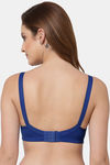 Floret Double Layered  Non Wired Full Coverage Super Support Bra - Royal Blue Lime Green — thumbnail 11