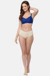 Floret Double Layered  Non Wired Full Coverage Super Support Bra - Royal Blue Lime Green — thumbnail 12