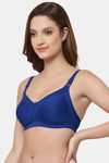 Floret Double Layered  Non Wired Full Coverage Super Support Bra - Royal Blue Navy — thumbnail 4