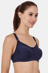 Floret Double Layered  Non Wired Full Coverage Super Support Bra - Royal Blue Navy — thumbnail 9