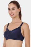 Floret Double Layered  Non Wired Full Coverage Super Support Bra - Tomato Navy — thumbnail 10